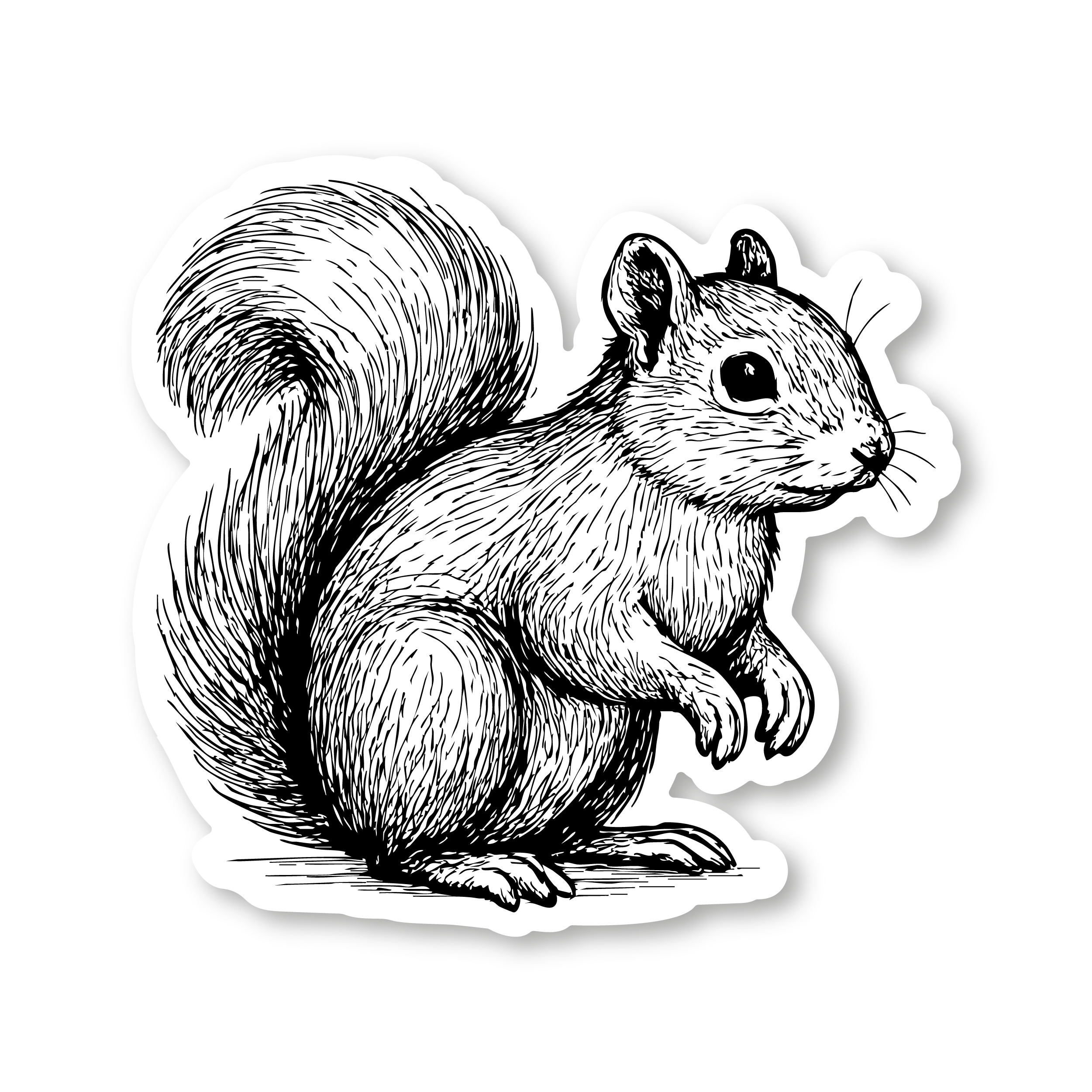 Eichhörnchen Sticker – Detailliert